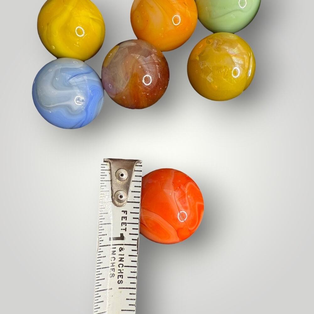 Vintage Art Glass Cabochons Lot of 11 Swirl Dome Stones ~1” Multicolor - Picture 14 of 14
